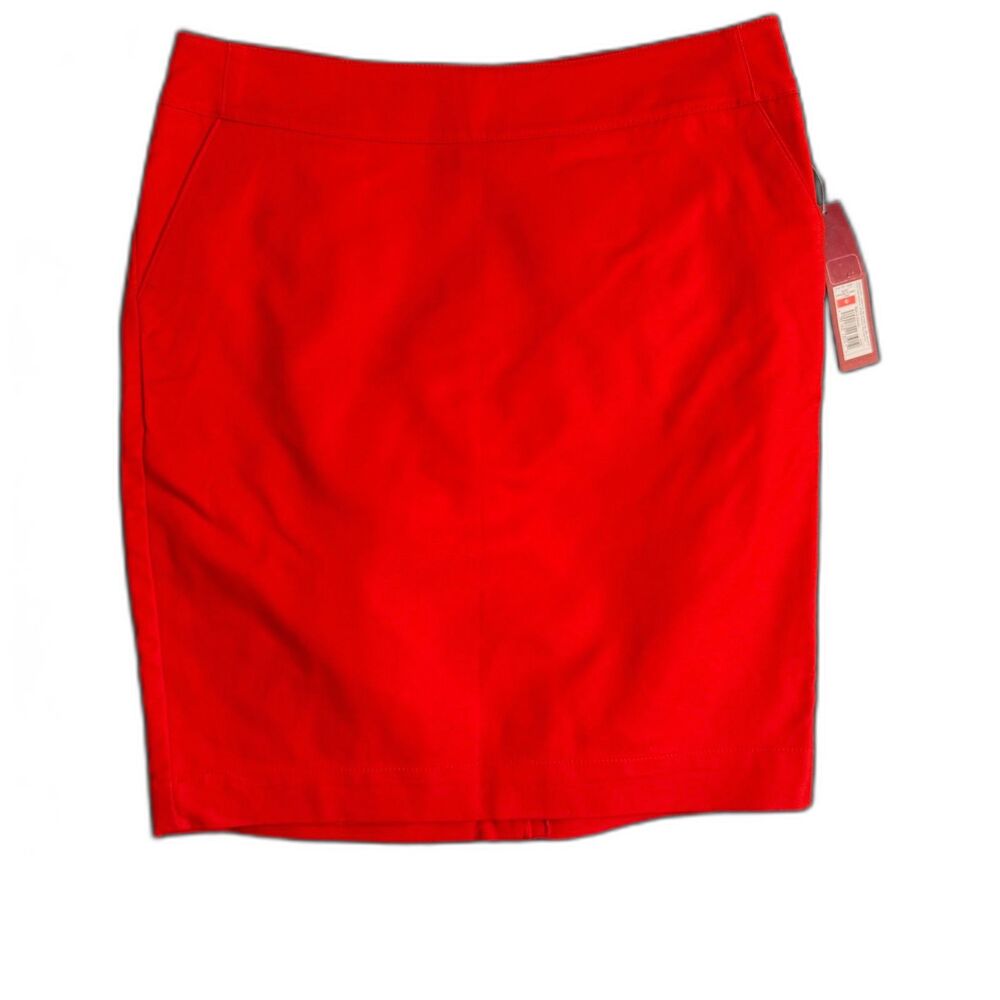 Merona Orange Red Pencil Skirt Size 4 NWT